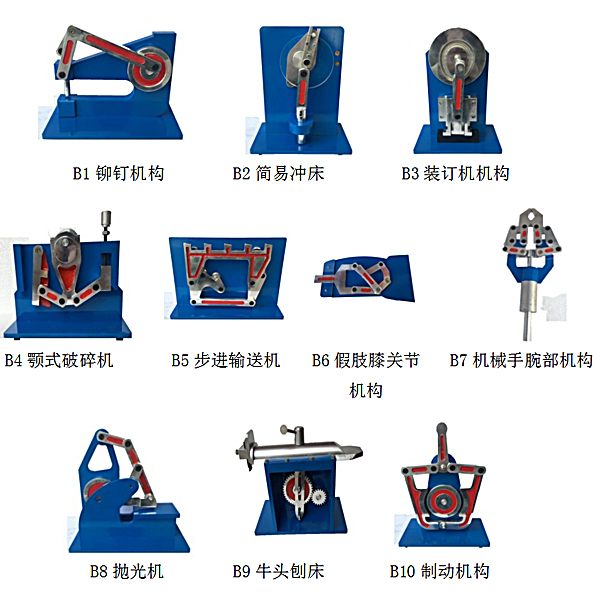 中人ZRJXM-B機(jī)構(gòu)運(yùn)動(dòng)簡圖測繪教學(xué)模型（10件/套）