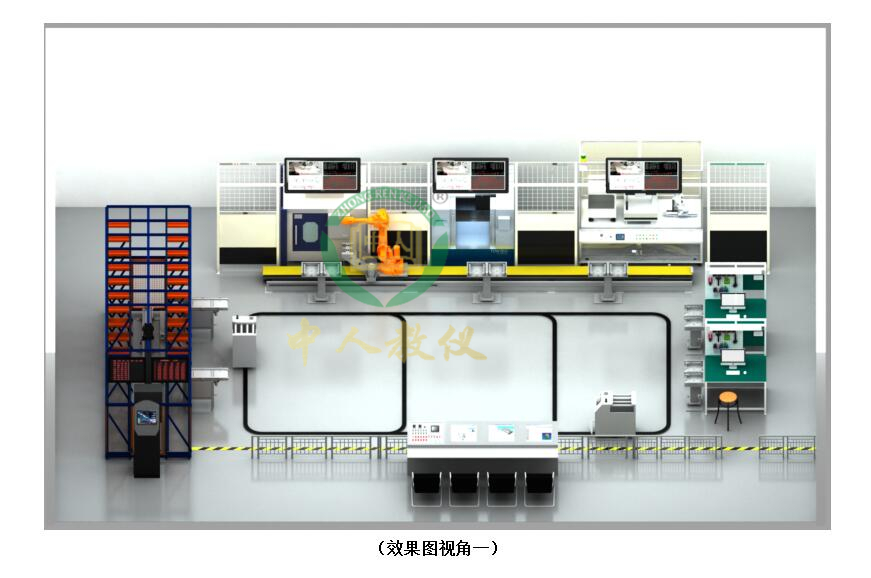 智能加工柔性實訓系統(tǒng),智能工廠實訓系統(tǒng)(WMS+MES+ERP)